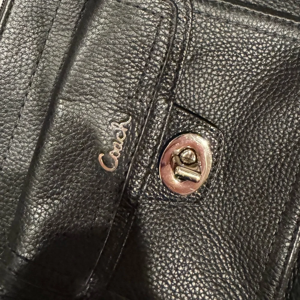 Coach Black Pebbled Leather Crossbody Bag